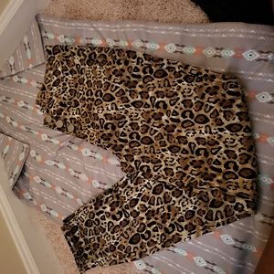 Girls leopard skinny jeans